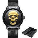 RELÓGIO LIGE SKULL CAVEIRA.