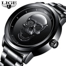 RELÓGIO LIGE SKULL CAVEIRA.