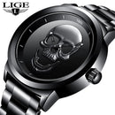 RELÓGIO LIGE SKULL CAVEIRA.