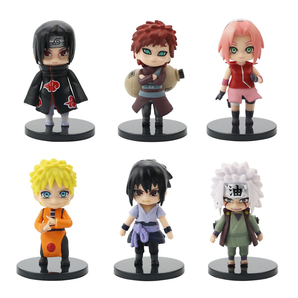 KIT ANIME NARUTO 12 PEÇAS PERSONAGENS 8CM.