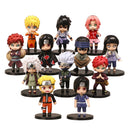 KIT ANIME NARUTO 12 PEÇAS PERSONAGENS 8CM.